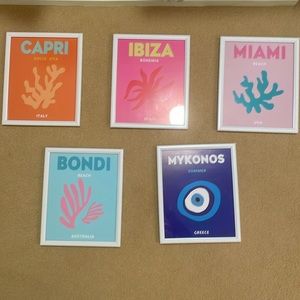 assouline travel books posters (WITH FRAMES!)